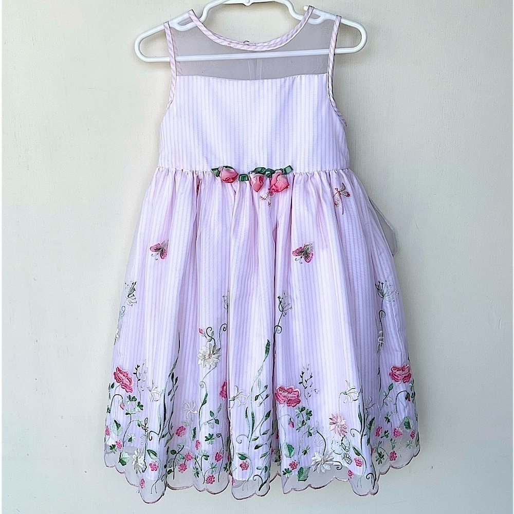 Marmellata Embroidered Overlay Sleeveless Dress Size 3T